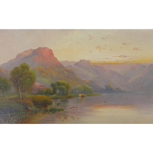 810 - Attributed to Francis E. Jamieson, (British, 1895-1950), a pair of Scottish loch landscapes at dusk,... 