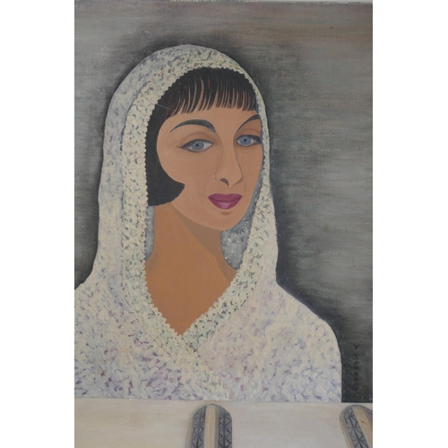 845 - Violet Souhami, a quantity of naive artworks, oils on canvas and oils on board, largest 46 x 55cm