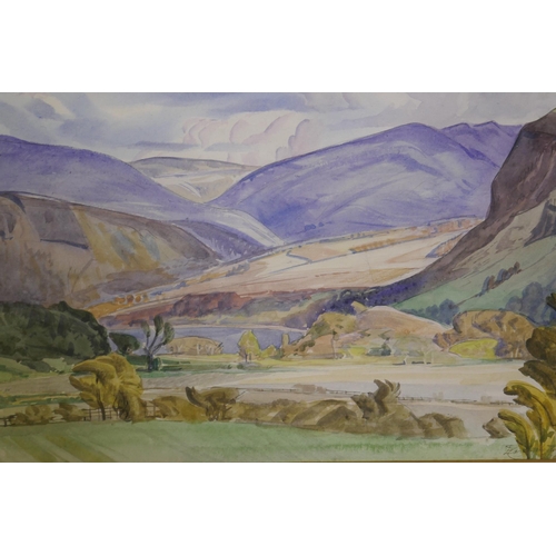 873 - Lakeland landscape, signed indistinctly, and two others by the same hand, 37 x 28cm