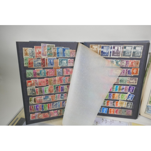 102 - A quantity of world stamps, First Day covers and complete and unused stamp books