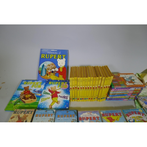 12 - A quantity of vintage Rupert the Bear collectables, to include various annuals, The Rupert Little Be... 