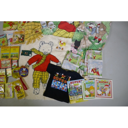 12 - A quantity of vintage Rupert the Bear collectables, to include various annuals, The Rupert Little Be... 