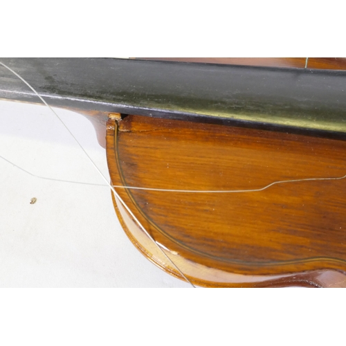 153 - A violin in case, AF repaired