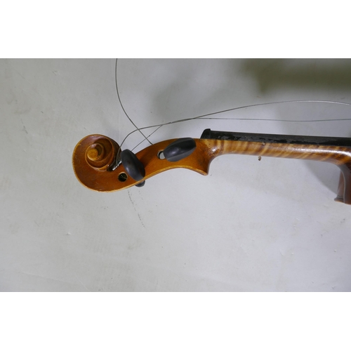 153 - A violin in case, AF repaired