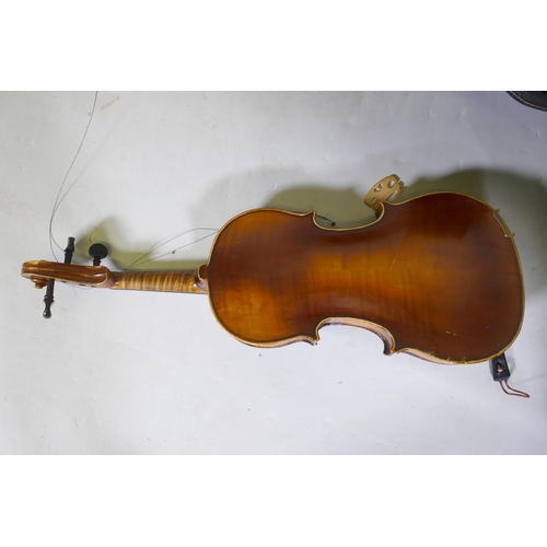 153 - A violin in case, AF repaired