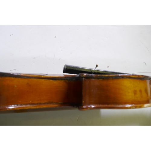 153 - A violin in case, AF repaired