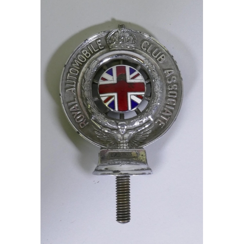 163 - R.A.C. Associate members car badge/mascot, Type 6 No F115123, 78 x 97cm