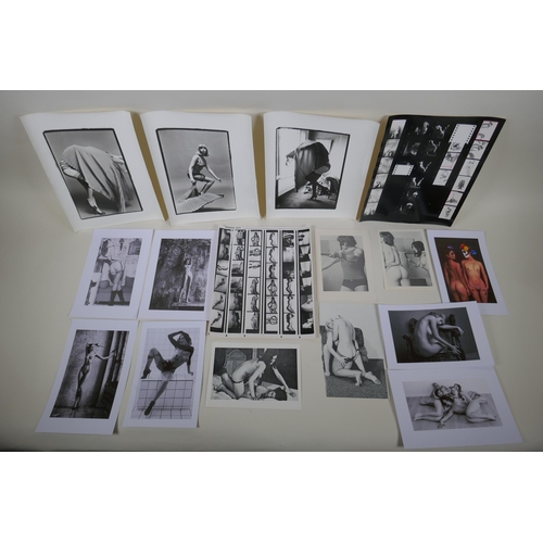 180 - A quantity of mid to late C20th glamour and fetish photographs and related ephemera, largest 26 x 20... 