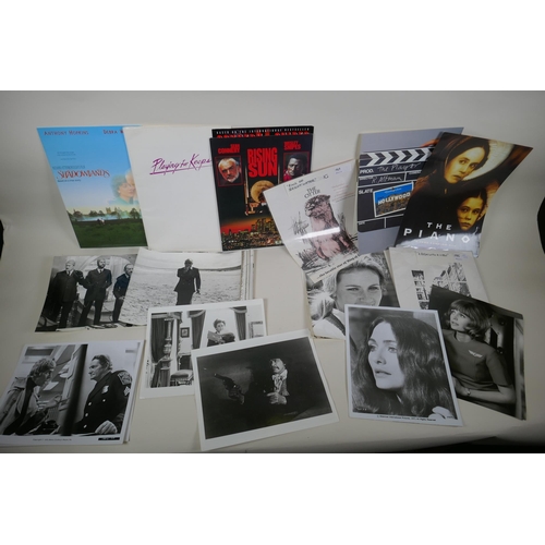 181 - A quantity of movie press photographs depicting Steve McQueen, Gene Wilder, Charles Bronson, Michael... 