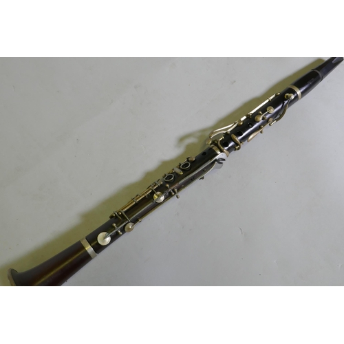 21 - Hawkes & Son clarinet, 66cm long