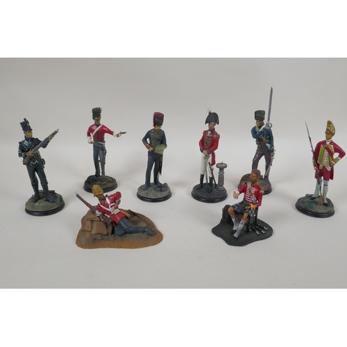 220 - A complete set of eight 'Hamilton Gallery' composition military figures from the Men of Valour figur... 