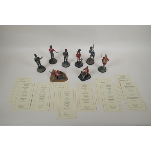 220 - A complete set of eight 'Hamilton Gallery' composition military figures from the Men of Valour figur... 