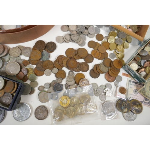 233 - A large collection of assorted world coinage and banknotes, C18th, C19th and C20th