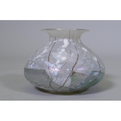 25 - An Isle of Wight studio glass 'Flower Garden' pattern vase, designed by Michael and Elizabeth Harris... 