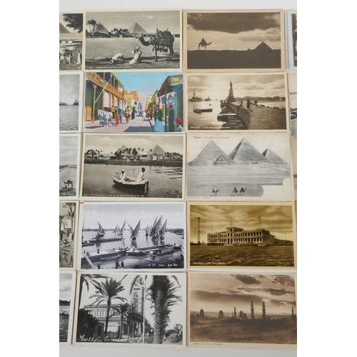 251 - A quantity of early C20th postcards from Egypt, approx 200