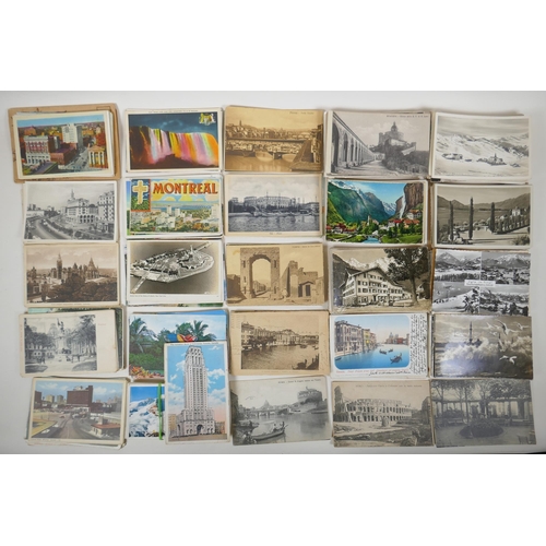 254 - A quantity of late C19th/early C20th world postcards, mostly topographical, including scenes from th... 