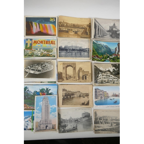 254 - A quantity of late C19th/early C20th world postcards, mostly topographical, including scenes from th... 