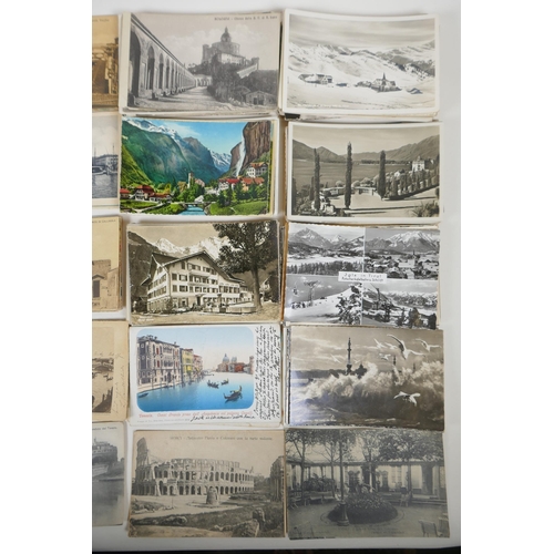 254 - A quantity of late C19th/early C20th world postcards, mostly topographical, including scenes from th... 