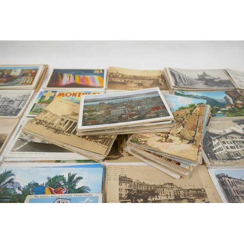 254 - A quantity of late C19th/early C20th world postcards, mostly topographical, including scenes from th... 