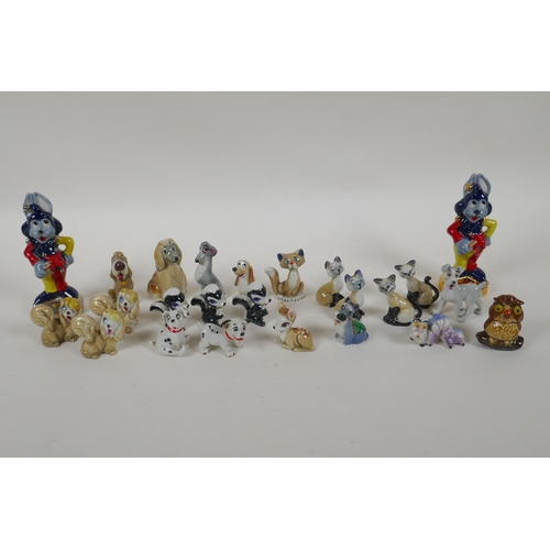 38 - A quantity of vintage Disney Wade Whimsies including Bambi, Flower, Tramp, Scamp, Boris, Rolly, Luck... 