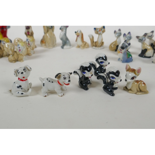 38 - A quantity of vintage Disney Wade Whimsies including Bambi, Flower, Tramp, Scamp, Boris, Rolly, Luck... 