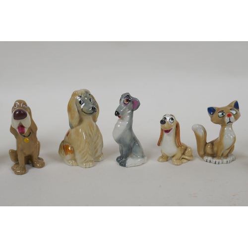 38 - A quantity of vintage Disney Wade Whimsies including Bambi, Flower, Tramp, Scamp, Boris, Rolly, Luck... 