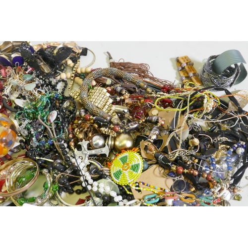 608 - A quantity of costume jewellery