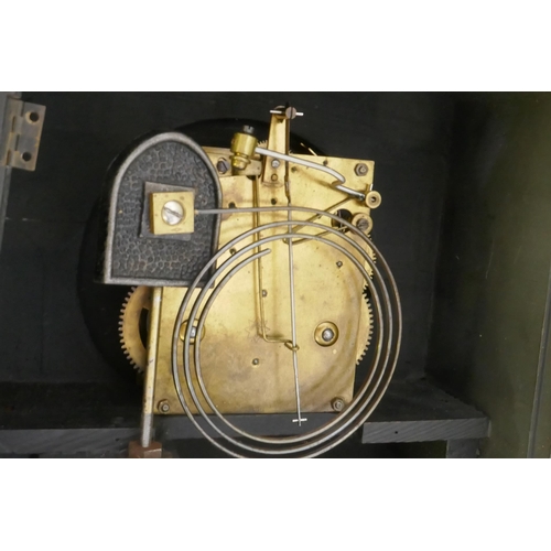 646 - A late C19th/early C20th Black Forest wall clock, the Junghans movement striking on a gong, case AF,... 