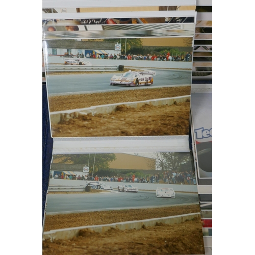 65 - Five photograph albums of late 1980s Group C race cars including the Jaguar XJR-8 and 9, Porsche 926... 