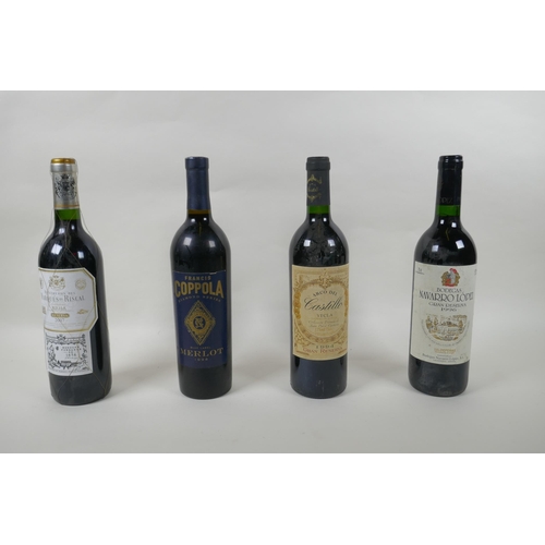 66 - Four bottles of wine to include a 2007 Marques de Riscal - Rioja Reserva, a 1998 Francis Ford Coppol... 