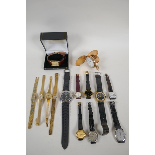 666 - A collection of vintage lady's and gentleman's watches including Certina, Accurist, Avia, Tavannes, ... 