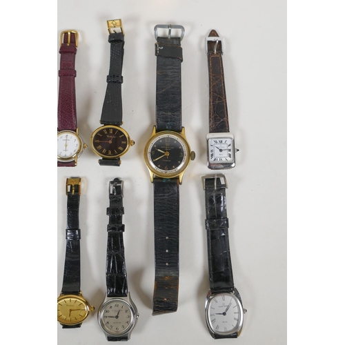 666 - A collection of vintage lady's and gentleman's watches including Certina, Accurist, Avia, Tavannes, ... 