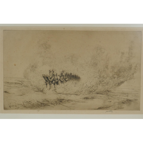 853 - James McBey, (Scottish, 1883-1959), Dust, Beersheba, 1917/1920, drypoint etching, signed and numbere... 