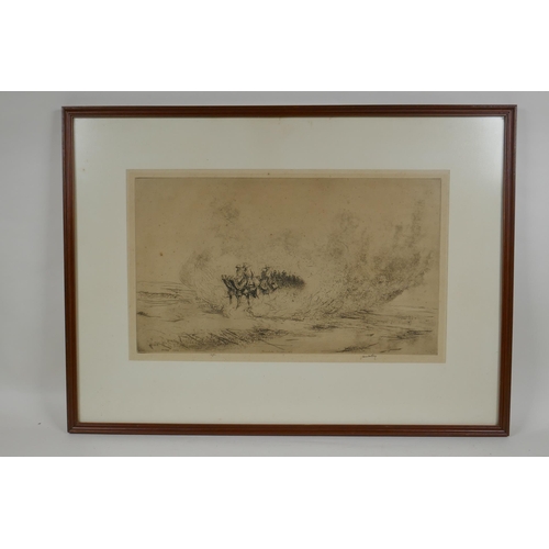 853 - James McBey, (Scottish, 1883-1959), Dust, Beersheba, 1917/1920, drypoint etching, signed and numbere... 