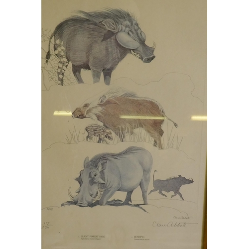 873 - Rowland Ward's 'Game Animals of Africa', Set I and II, the latter signed by Clare Abbot and numbered... 