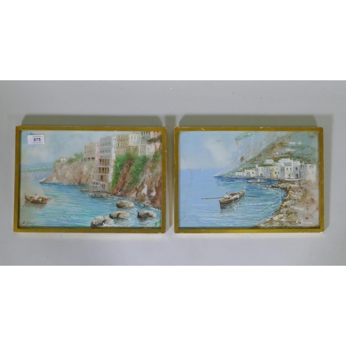 875 - E. Gianni, a pair of Neapolitan scenes, signed, late C19th/early C20th, gouache on paper, 23 x 33cm