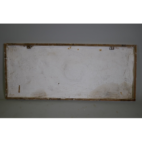 886 - An abstract plaster relief plaque using found items, signed Hayter 1969, possibly Stanley William Ha... 