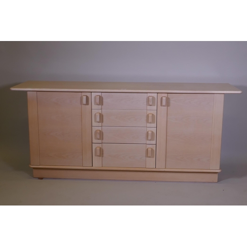 1113 - A G-Plan white ash sideboard, 175 x 48cm, 76cm high