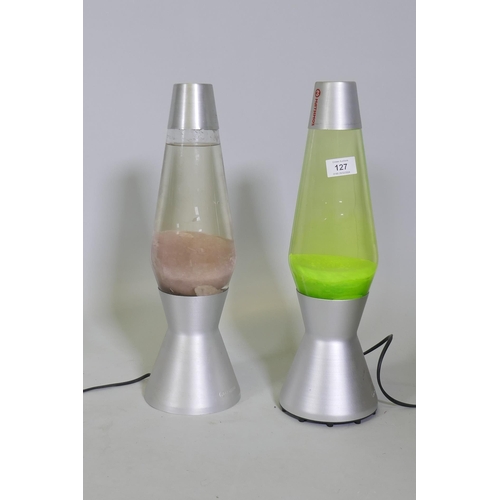 127 - A pair of Mathmos Astro lava lamps, 44cm high