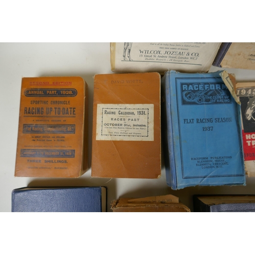 145 - A quantity of early to mid C20th horse racing form books