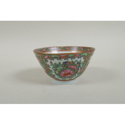 151 - A quantity of Chinese Republic Canton famille rose porcelain bowls and dishes, largest 21 x 21cm, AF