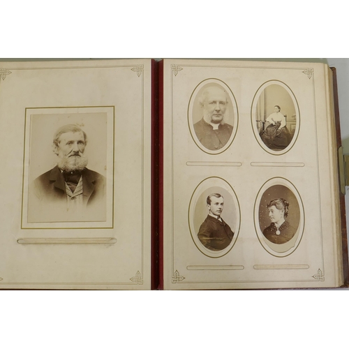 2 - A Victorian leather bound photograph album, The Oriental Album, complete with photographic portraits... 