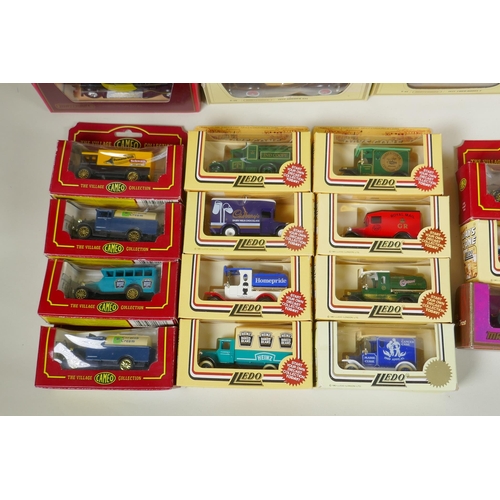 275 - A quantity of assorted diecast model cars and trucks to include Matchbox Models of Yesteryear, Lledo... 