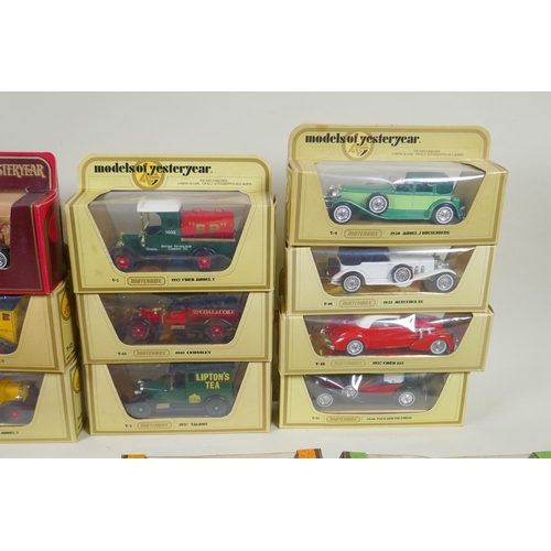 275 - A quantity of assorted diecast model cars and trucks to include Matchbox Models of Yesteryear, Lledo... 