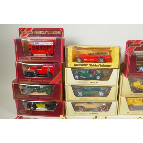 275 - A quantity of assorted diecast model cars and trucks to include Matchbox Models of Yesteryear, Lledo... 