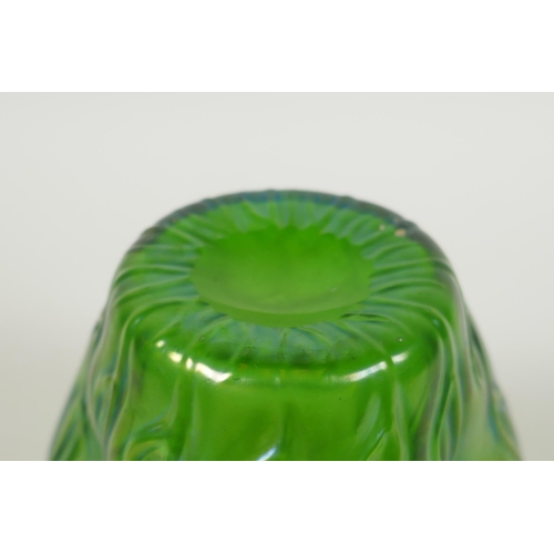 29 - An Art Nouveau Loetz 'Neptun' pattern iridescent glass vase, 11cm high