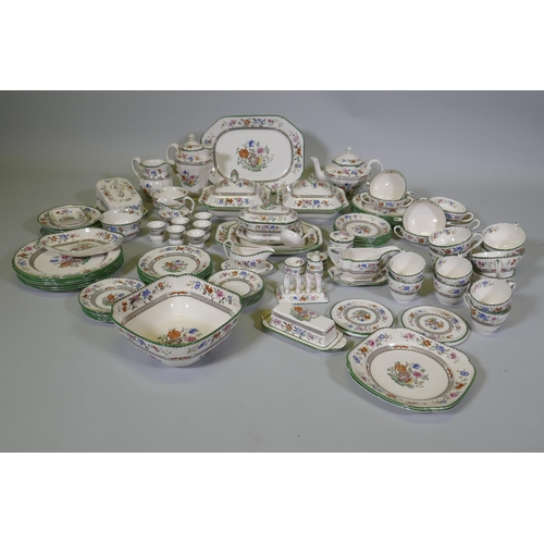 3 - A Copeland Spode Chinese rose pattern part tea and dinner service comprising dinner, tea and side pl... 