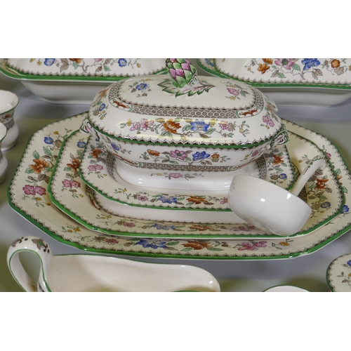 3 - A Copeland Spode Chinese rose pattern part tea and dinner service comprising dinner, tea and side pl... 