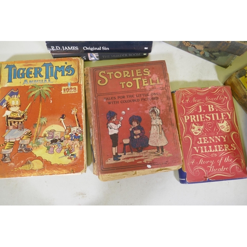 313 - A quantity of an early C20th children's books, Tiger Tim's Annual 1928, Playbook 1913, Through the L... 