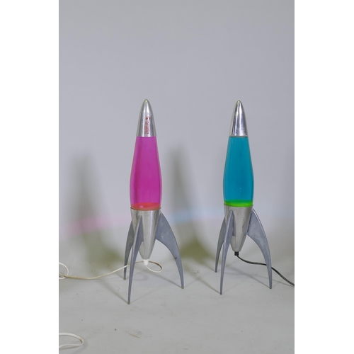 6 - A pair of Mathmos Telstar lava lamps, 50cm high